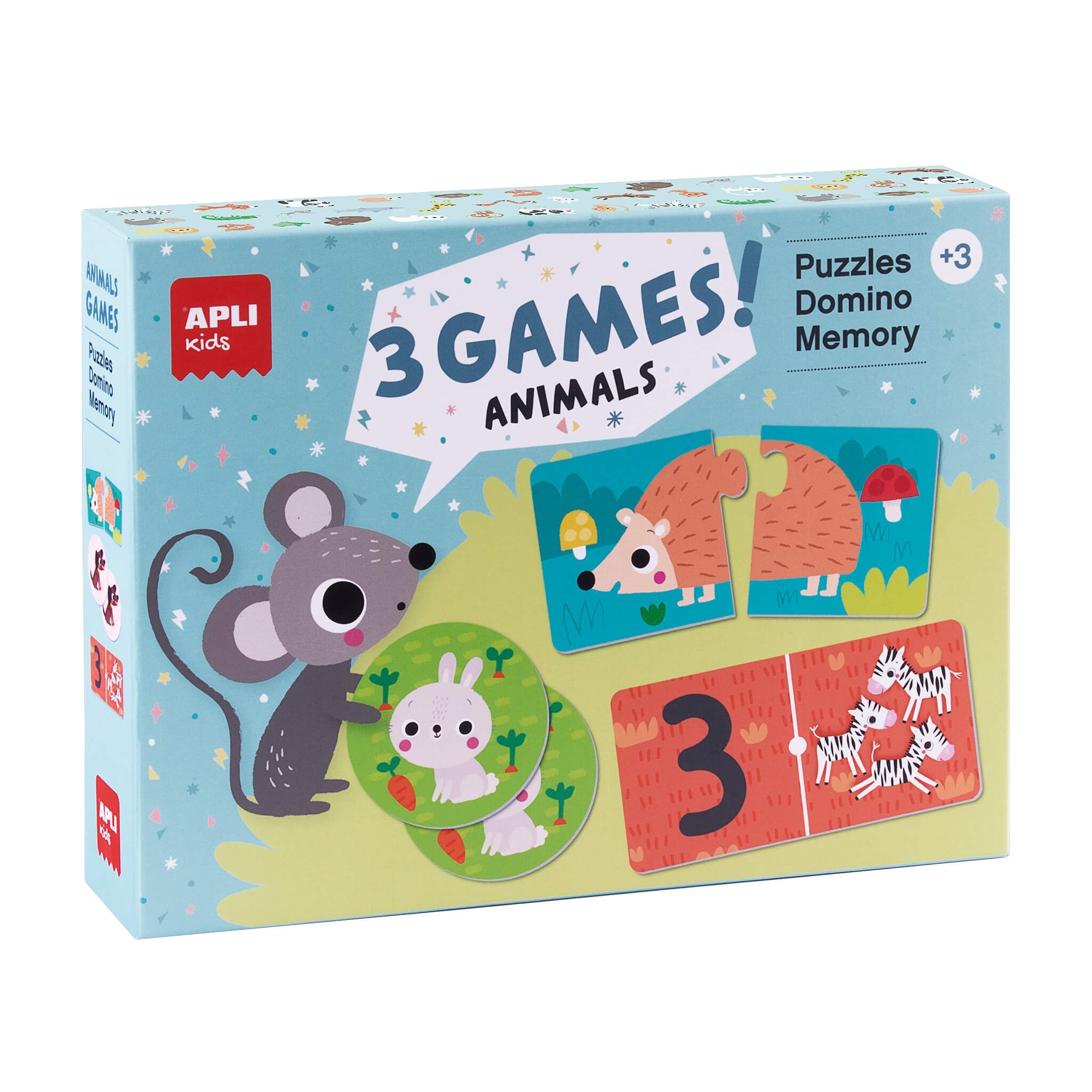 Animals Puzzle 3 In 1 Games - Apli