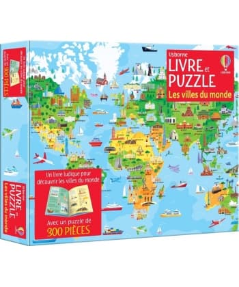 Coffret Livre Et Puzzle - Les Villes Du Monde