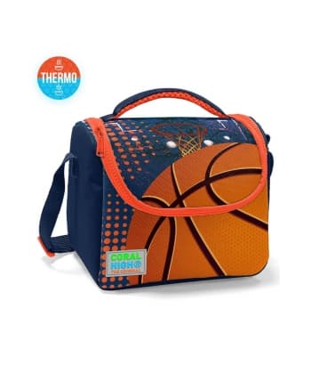 Lunch Bag Coral High Kids Basketball Dark Blue Thermo 11766